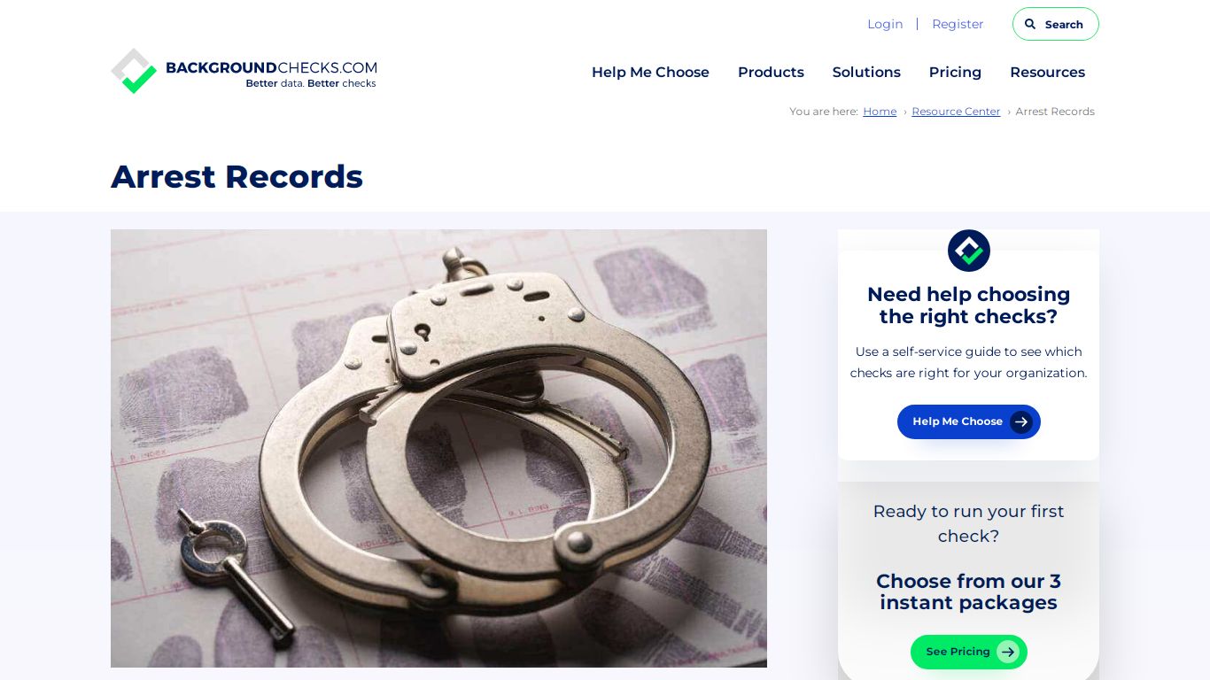 Arrest Records - Online Background Checks Company for small business